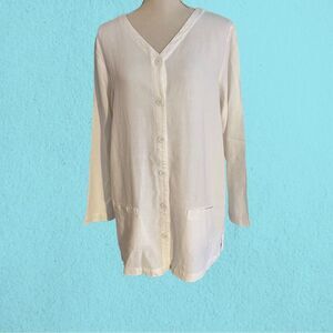 Women's Vintage Eileen Fisher White Shirt Size Large